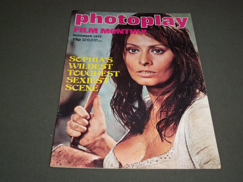 1972 NOVEMBER PHOTOPLAY FILM MONTHLY MAGAZINE - SOPHIA LOREN - SP 7576