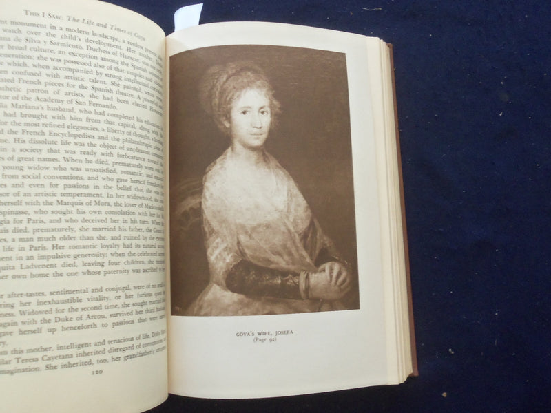 1949 THIS I SAW, THE LIFE AND TIMES OF GOYA HARDCOVER BOOK - VALLENTIN - KD 8266