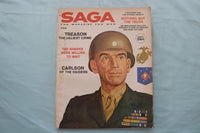1961 FEBRUARY SAGA MAGAZINE - CARLSON OF THE RAIDERS COVER - E 26651