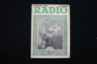 1927 JANUARY RADIO MAGAZINE - GREAT FRONT COVER - E 11159