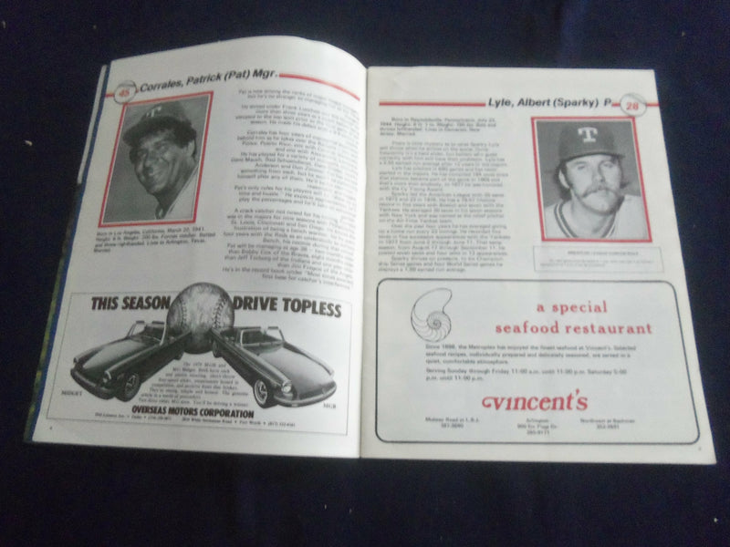 1979 TEXAS RANGERS YEARBOOK - ST 659Z