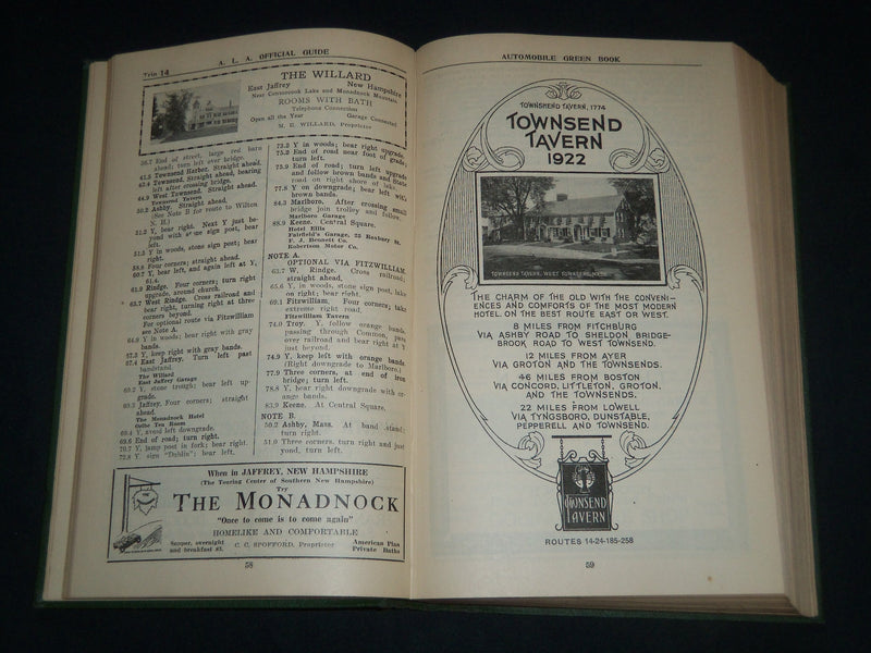1923 AUTOMOBILE ALA GREEN BOOK - VOLUME 1 - STATES & TRUCK LINES - KD 5551