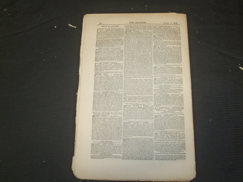 1865 APRIL 1 THE BUILDER ARCHITECT MAGAZINE - ILLUSTRATIONS - ST 415I