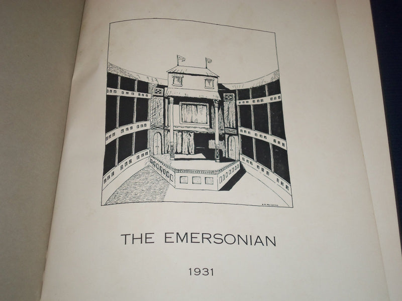 1931-1932 EMERSONIAN EMERSON COLLEGE YEARBOOK LOT OF 2 - BOSTON MA - YB 862
