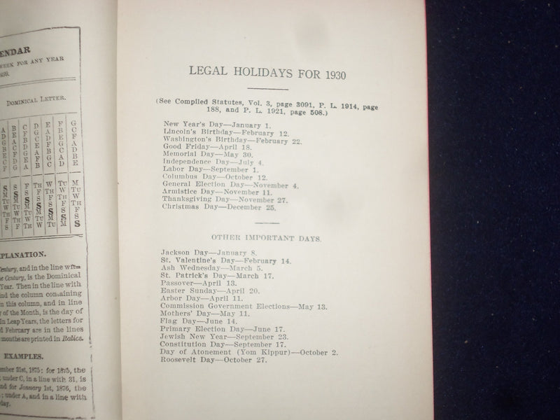 1950 FITZGERALD'S LEGISLATIVE MANUAL STATE OF NEW JERSEY HARDCOVER BOOK- KD 9117