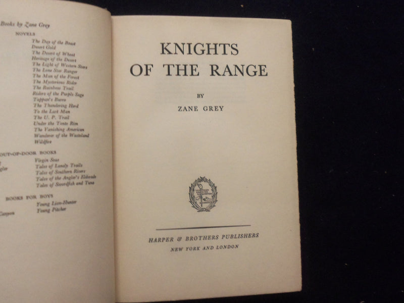 1921-1936 ZANE GREY NOVELS HARDCOVER BOOKS - LOT OF 3 - KD 8503