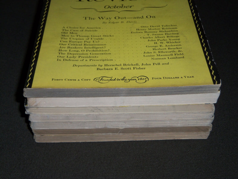 1931-1932 NORTH AMERICAN REVIEW MAGAZINE LOT OF 7 ISSUES - WR 711