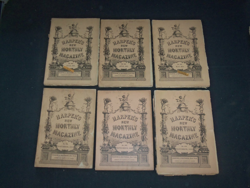 1887-89 HARPER'S MONTHLY MAGAZINE-LOT 10 ISSUES-NICE ILLUSTRATIONS & ADS-WR 466I