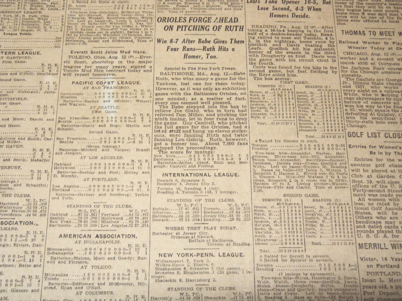 1927 AUGUST 13 NEW YORK TIMES - SACCO STILL FASTS EDISON ON AIR - NT 9566