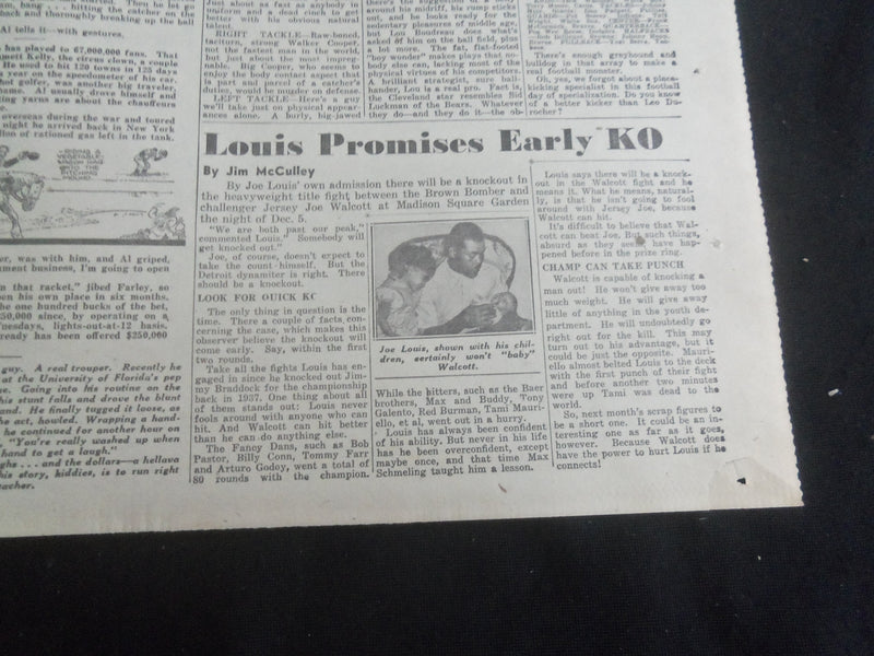 1947 NOVEMBER 23 NEW YORK DAILY NEWS NEWSPAPER - DEAD GIRL'S DATE HELD - NP 5860