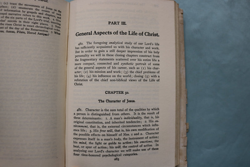 1950's THE MODERN STUDENT'S LIFE OF CHRIST HARDCOVER BOOK BY P. VOLLMER- KD 9636