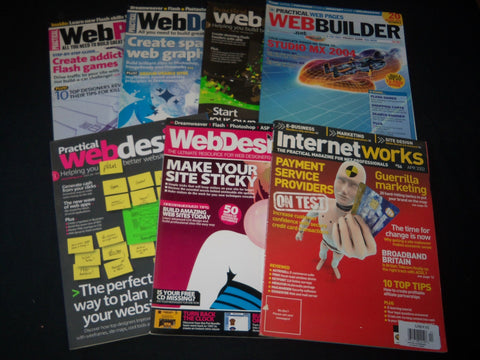 2002-2008 PRACTICAL WEB DESIGN & BUILDERS MAGAZINES LOT OF 7 - O 3165