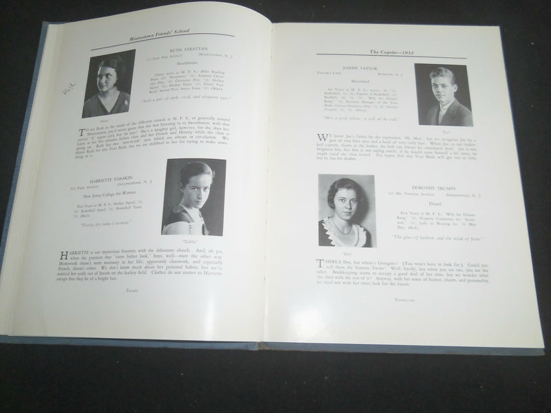1932 THE CUPOLA MOORESTOWN FRIENDS' SCHOOL YEARBOOK - MOORESTOWN, NJ - YB 2563