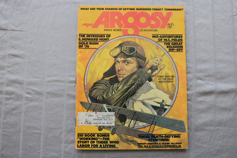 1974 AUGUST ARGOSY MAGAZINE - ROBERT REDFORD AS WALDO PEPPER COVER - SP 6188K