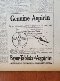 1921 JANUARY 10 NEW YORK TIMES-DANIELS ORDERS INQUIRY OF BALLOON FLIGHT- NT 8089