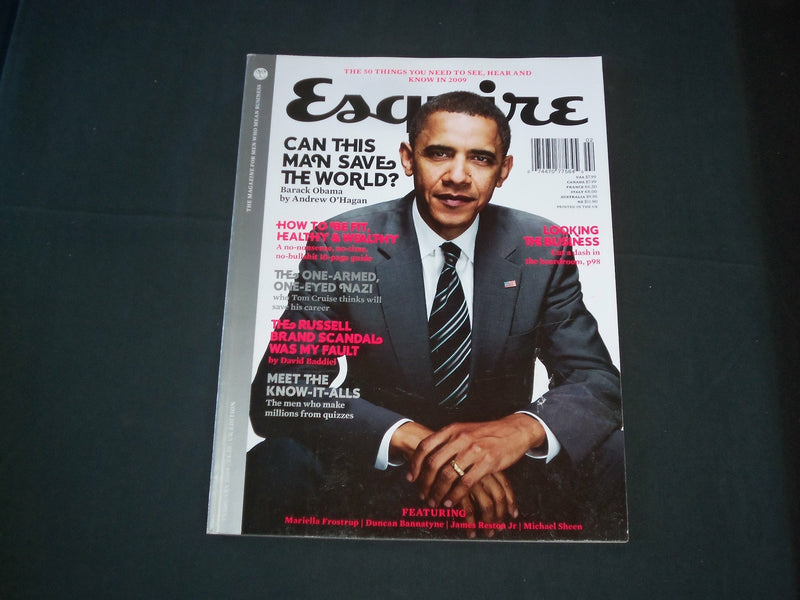 2009 FEBRUARY ESQUIRE MAGAZINE - BARACK OBAMA COVER - BRITISH EDITION - B 5976