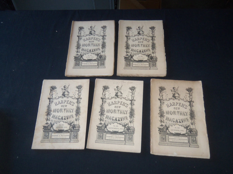 1880 HARPER'S MONTHLY MAGAZINE LOT 10ISSUES - NICE ILLUSTRATIONS & ADS - WR 1410