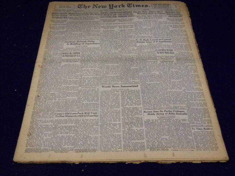 1946 AUGUST 8 NEW YORK TIMES - ZIONIST SLAIN, OTHERS HURT - NT 3162