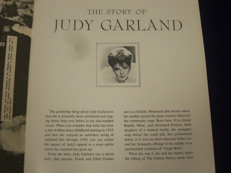 1957 THE STORY OF JUDY GARLAND PROGRAM - GREAT PHOTOS - J 1905