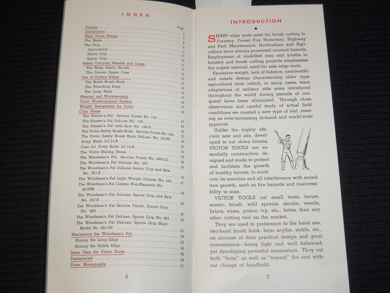 1944 THE VICTOR TOOL COMPANY MANUAL - WOODMAN - READING, PENNSYLVANIA - K 169