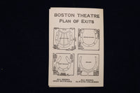 1911 DECEMBER 11 BEH-HUR PROGRAM - BOSTON THEATRE - LOT OF 2 - K 1649