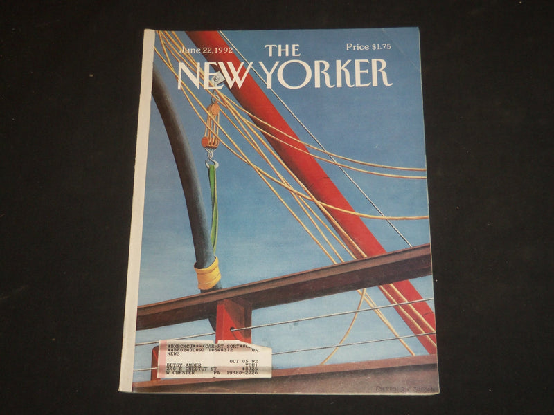 1992 JUNE 22 THE NEW YORKER MAGAZINE - ILLUSTRATED COVER - NY 1539