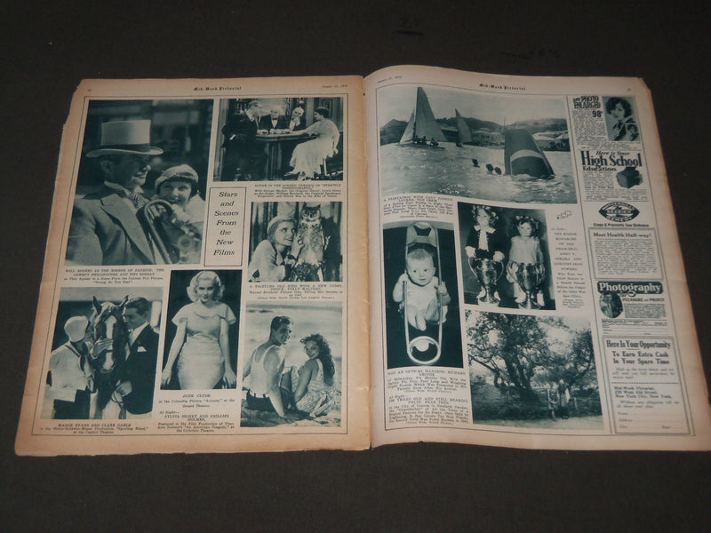 1931 AUGUST 15 MID-WEEK PICTORIAL MAGAZINE SECTION - MR & MRS. LINDBERGH- J 3249