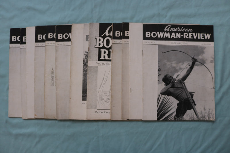 1946 AMERICAN BOWMAN-REVIEW MAGAZINE - COMPLETE YEAR - LOT OF 12 - O 3752