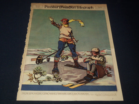 1930 DECEMBER 14 PITTSBURGH SUN TELEGRAPH GRAVURE - WINTER AT QUEBEC - NT 9592