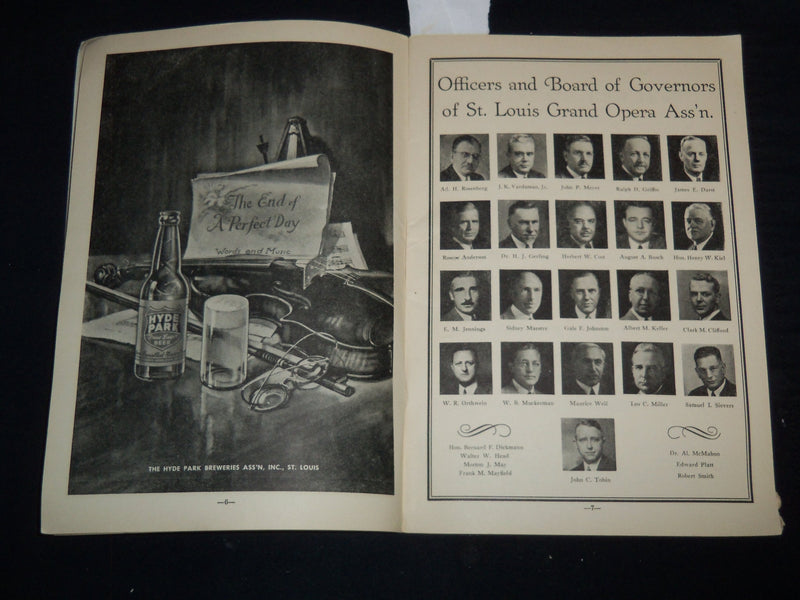 1939 ST. LOUIS GRAND OPERA ASSOCIATION PROGRAM - FALL SEASON - J 9047
