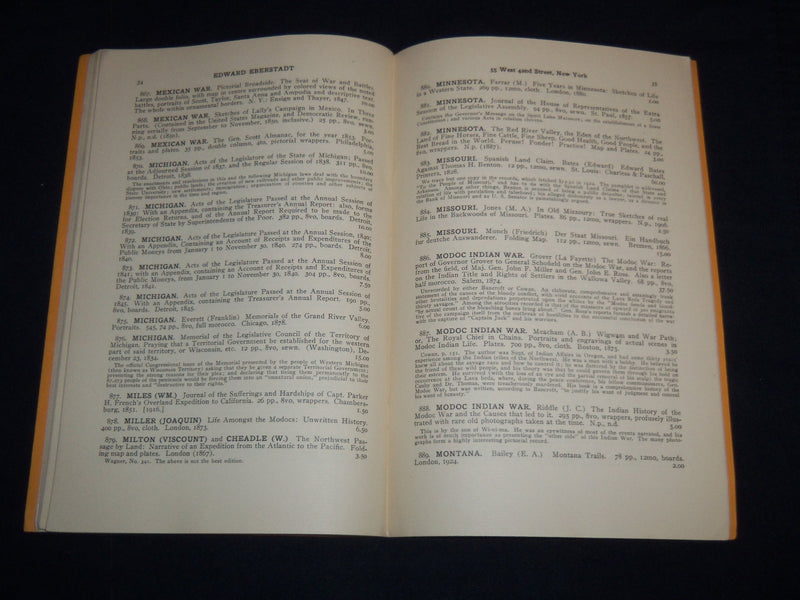 1929-1930 EDWARD EBERSTADT AMERICANA CATALOGUES LOT OF 2 - J 9025