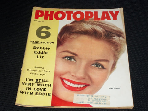 1958 DECEMBER PHOTOPLAY MAGAZINE - DEBBIE REYNOLDS FRONT COVER - E 1791