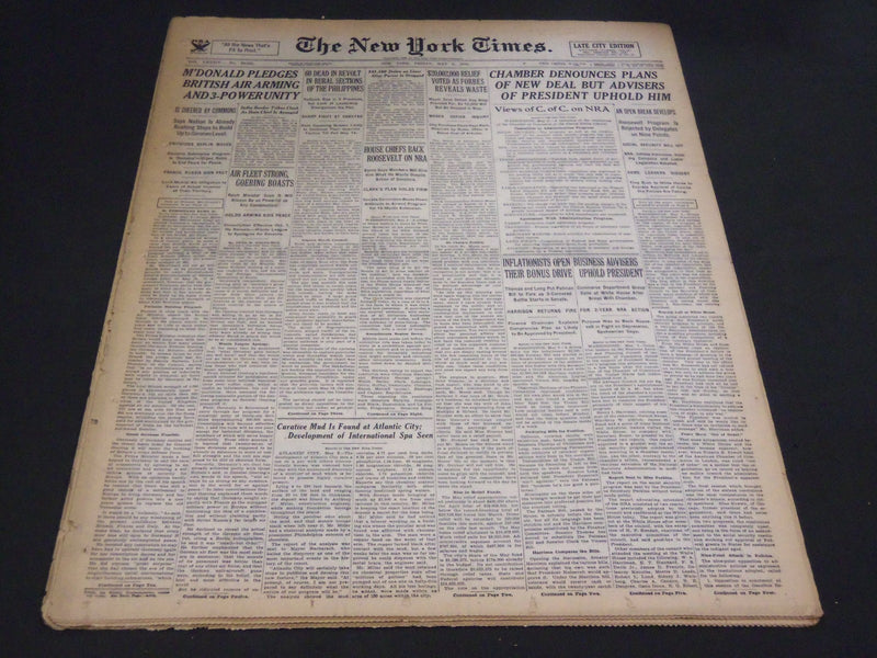1935 MAY 3 NEW YORK TIMES - 60 DEAD IN REVOLT IN PHILIPPINES - NT 4883