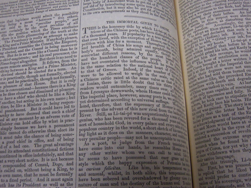 1863 SATURDAY REVIEW 2 BOUND VOLUMES - COMPLETE YR- PUBLISHED IN LONDON - R 1083