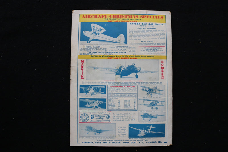 1938 JAN FLYING ACES MAGAZINE - NAVY'S NEW FLYING DREADNAUGHT COVER - ST 1011K