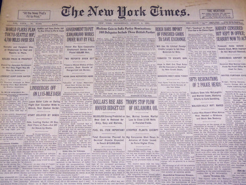 1931 AUGUST 5 NEW YORK TIMES - SEABURY NOW TO ACT - NT 3929