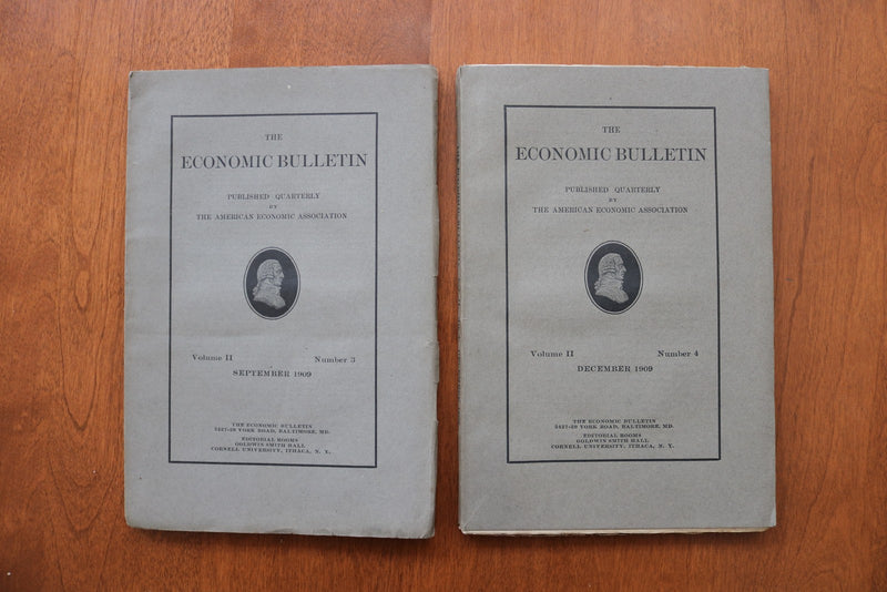 1909-1910 THE ECONOMIC BULLETIN QUARTERLY - LOT OF 5 - O 3916