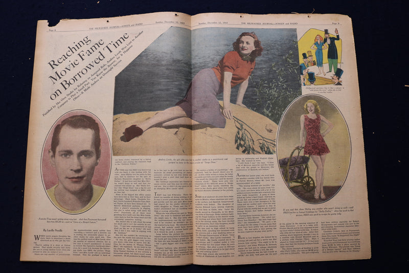 1937 DEC 12 SCREEN & RADIO MAGAZINE - GINGER ROGERS & F. MARCH COVERS - E 23073