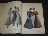 1907 FEBRUARY NEW IDEA WOMAN'S MAGAZINE - COLOR FASHION - ILLUSTRATIONS - ST 253