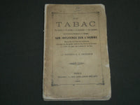 1864 DU TABAC SON INFLUENCE SUR L'HOMME BOOK BY DOCTEUR G. A. HENRIECK - J 4759