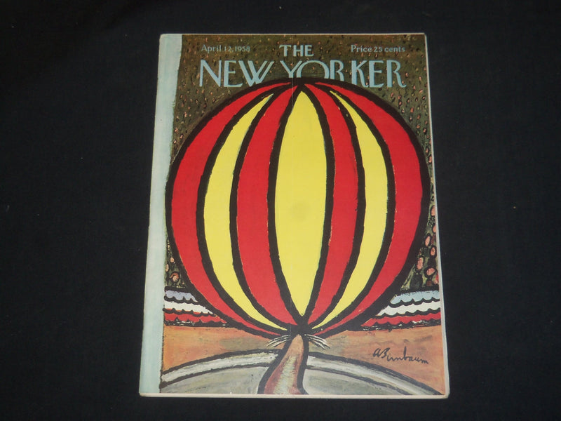 1958 APRIL 12 THE NEW YORKER MAGAZINE - ILLUSTRATED COVER - NY 663