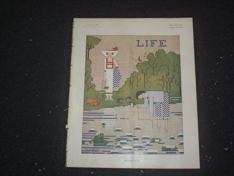 1913 AUGUST 14 LIFE MAGAZINE - SUMMER JOYS - NICE ILLUSTRATED COVER - ST 6490