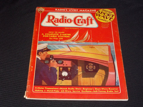1936 JANUARY RADIO-CRAFT MAGAZINE VERY NICE COVERS & ADS - E 363