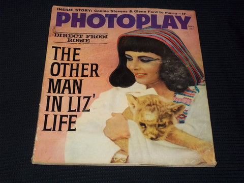 1962 MAY PHOTOPLAY MAGAZINE - LIZ TAYLOR FRONT COVER - E 16734