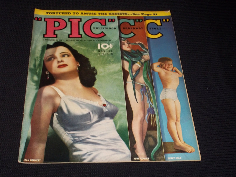 1939 NOVEMBER 14 PIC MAGAZINE - BENNETT COOPER KOLE COVER - E 5046