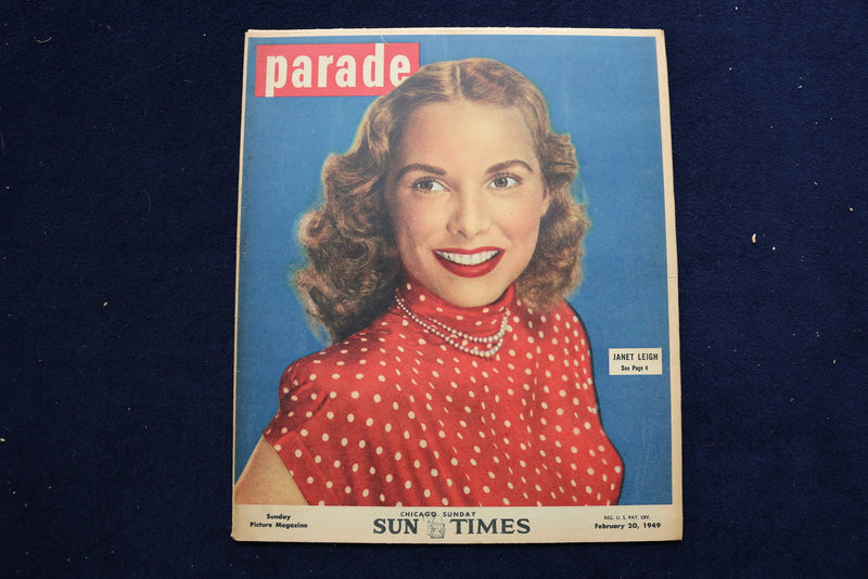 1949 FEBRUARY 20 PARADE MAGAZINE - JANET LEIGH COVER - E 22304