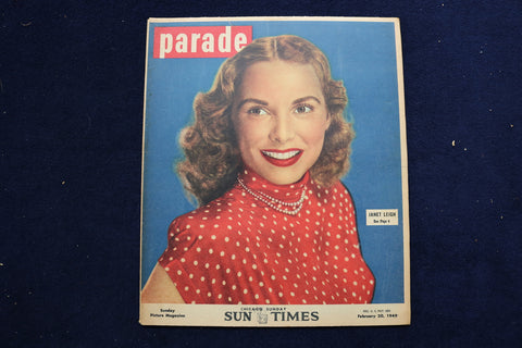 1949 FEBRUARY 20 PARADE MAGAZINE - JANET LEIGH COVER - E 22304