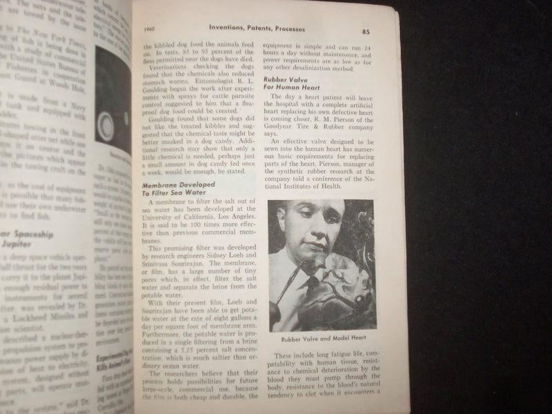 1960 DECEMBER SCIENCE DIGEST MAGAZINE - RUBBER VALVE HEART - J 9988