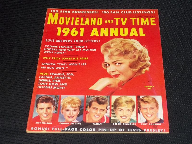1961 ANNUAL MOVIELAND & TV TIME MAGAZINE - SANDRA DEE COVER - E 15848