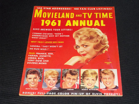 1961 ANNUAL MOVIELAND & TV TIME MAGAZINE - SANDRA DEE COVER - E 15848